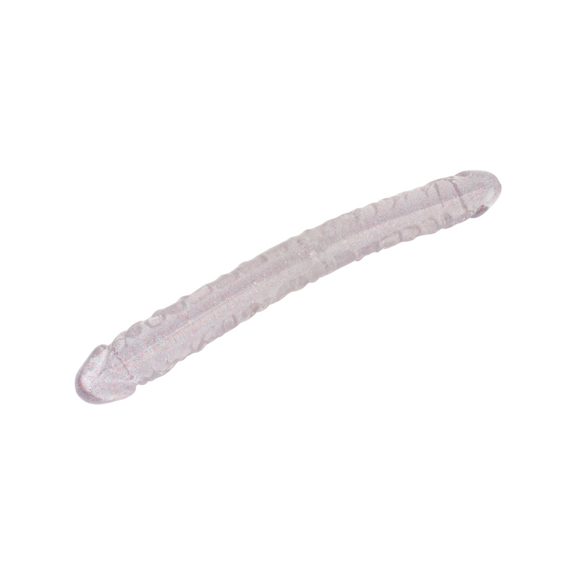 Double-headed Ultra-clear Glitter Dildo