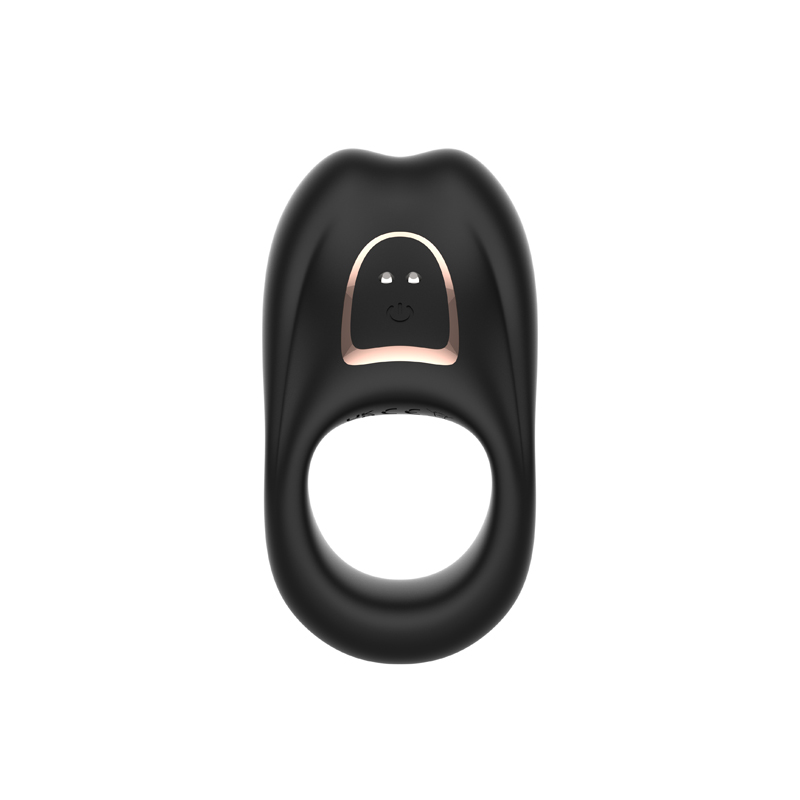 Mouth Vibrating Cock Ring-Black