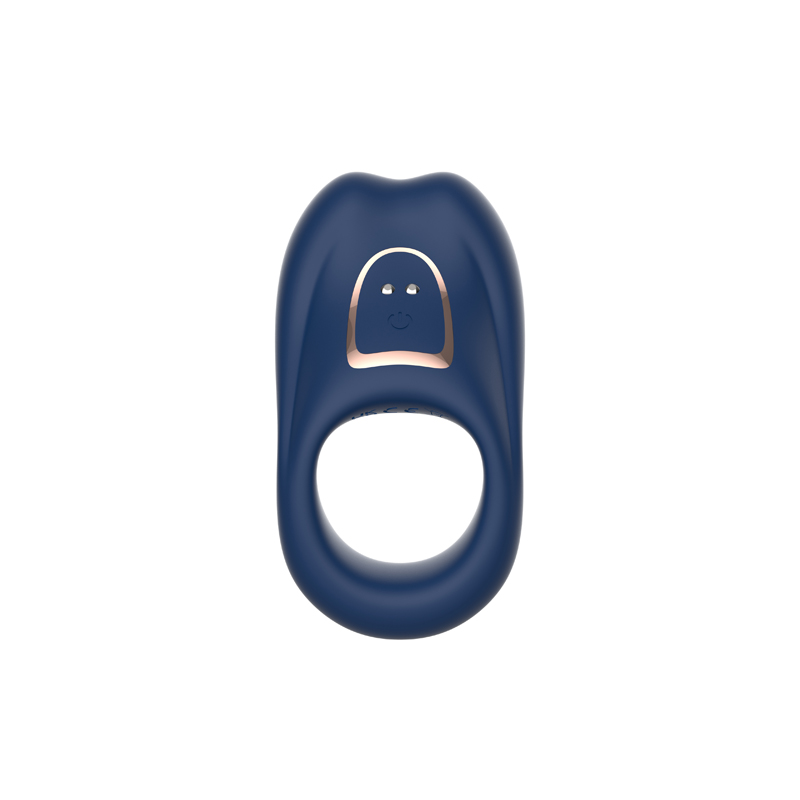 Mouth Vibrating Cock Ring-Blue